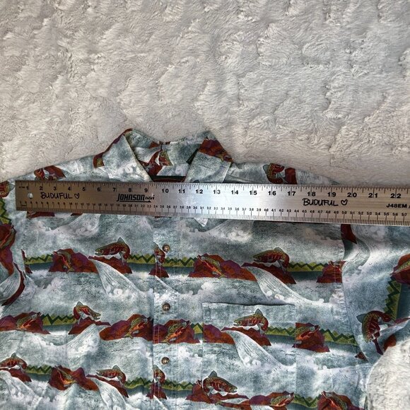 Flyshacker Clothing Co Men's Large Fishing Shirt Button Down Multicolor Casual - Picture 7 of 8